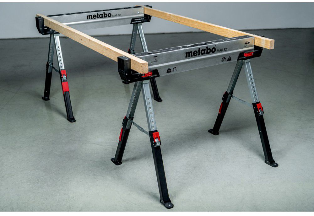 Arbeitsbock-Set MAB 82 H=615-820mm , Max 590 Kg/stk - Metabo Elektrowerkzeuge
