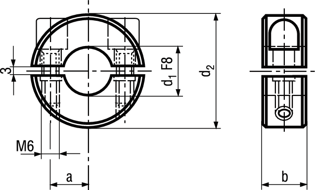 Klemmringe leichte Reihe 2-teil St BN5208 30x50x15 - Bossard Schrauben