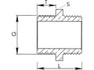 Messing-Doppelnippel 1/2"- 1/2" beidseitig flachdichtend, kurzes Gewinde - Messing-Gewindefittings