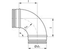 Bogen gepresst 90° 160mm BU-V - Spiralfalzrohre und Zubehör System Safe