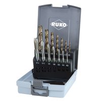 Ruko Gewindebohrer-Satz, 14-tlg. M3 - M12, inkl. Bohrer, HSS-Co5, ABS-Box - Bohren