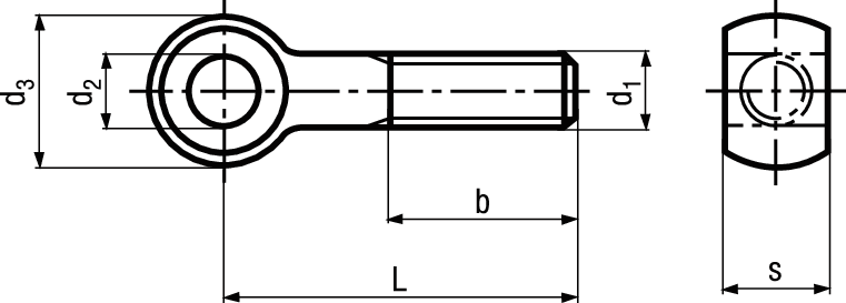 Augenschrauben Form A St 4.6 vzb BN253 DIN444A M10x100 - Bossard Schrauben