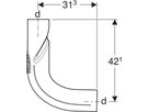 BottomTurn Bogen 90° 110mm 310.051.14.1 - Geberit-PE-Silent-Formstücke