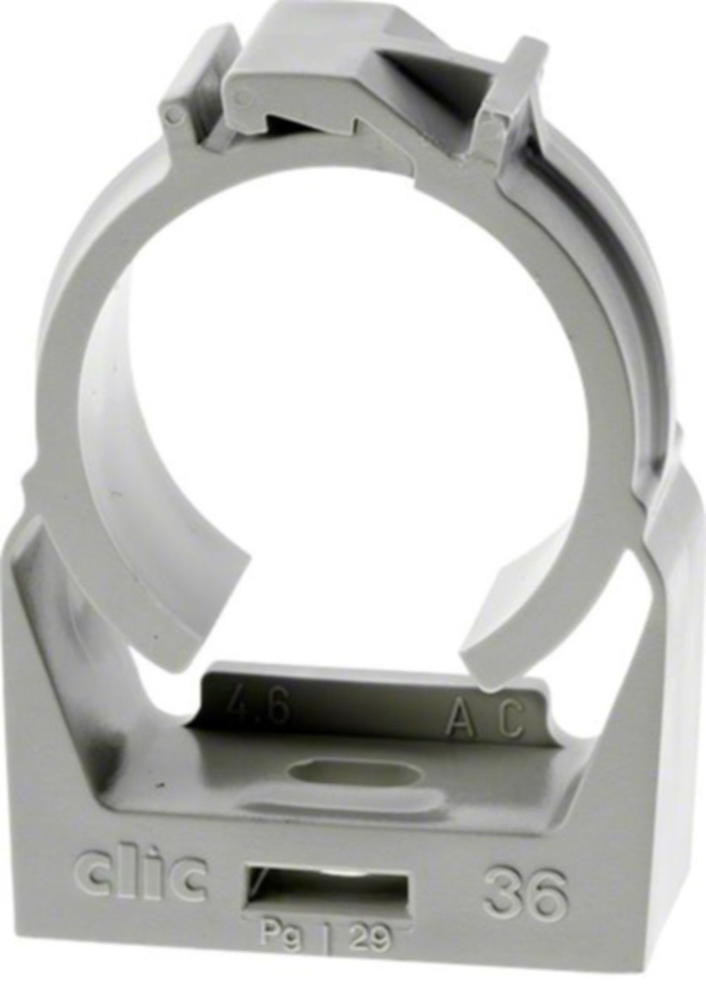 CLIC 28 mm hellgrau 27.8-31.2 A 88.243 - Rohrschellen/Briden aus Kunststoff