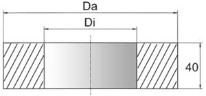 Alkon Einlagering F60 d 180 mm XKF60180 für Isolation 50 mm - Kaminsystem V4A einwandig