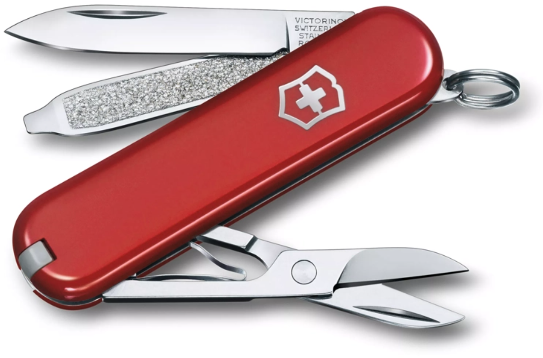 VICTORINOX Taschenmesser Classic SD 0.6223.G, Style Icon - Heften, Schneiden
