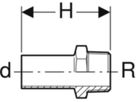 Übergang mit AG 15 x 1/2" 21932 mit Steckende - Mapress-Heizungs-Formstücke