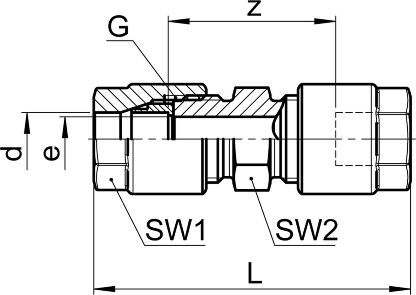 Gerade Verschraubung SO 01021 10 mm - Serto-Programm M/G