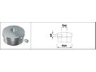 Rohrk Vollmat halbru m. sichtb Q-geb M6 42.4 mm geschliffen 129702 - INOXTECH-Handlauf-/Geländer-System