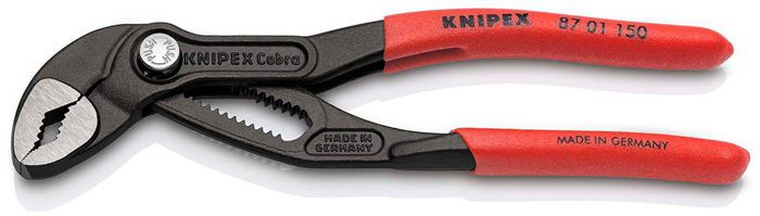 KNIPEX Wasserpumpenzange "Cobra" 8701, L= 150 mm, -32 mm, PVC-Griffhülle - Zangen, Schneiden