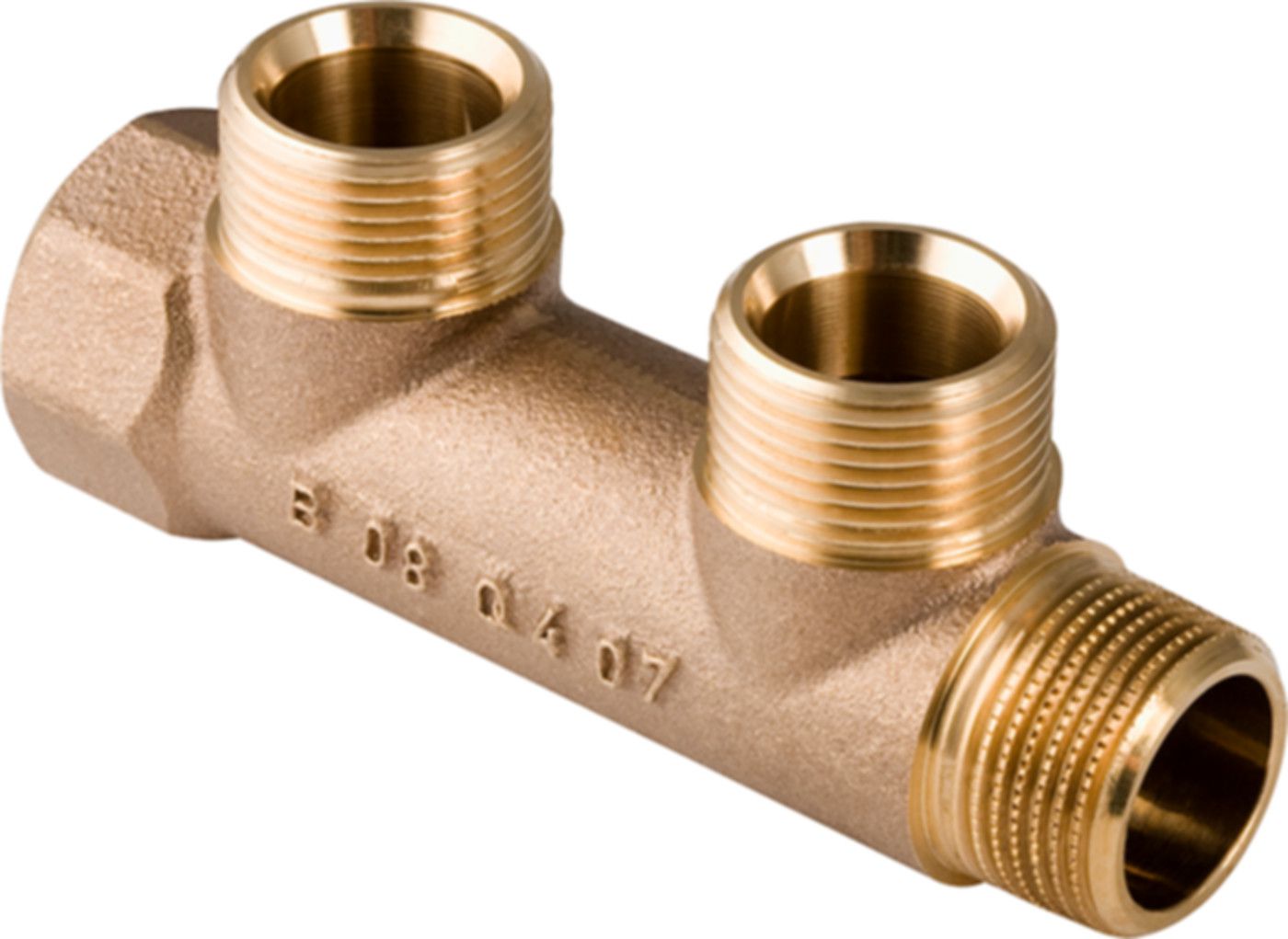 Verteiler zweifach 3/4" 602.422.00.1 Verteilerabgang Eurokonus G3/4" - Geberit FlowFit-Rohre/Formstücke