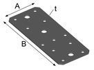 SIMPSON Flachverbinder FLV40/100 40x100x2.5mm, verzinkt - Holzverbinder
