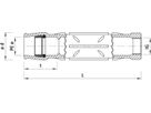PE-Mauerdurchführung, 6970 d 40mm - 11/4" - Hawle Steckfittinge