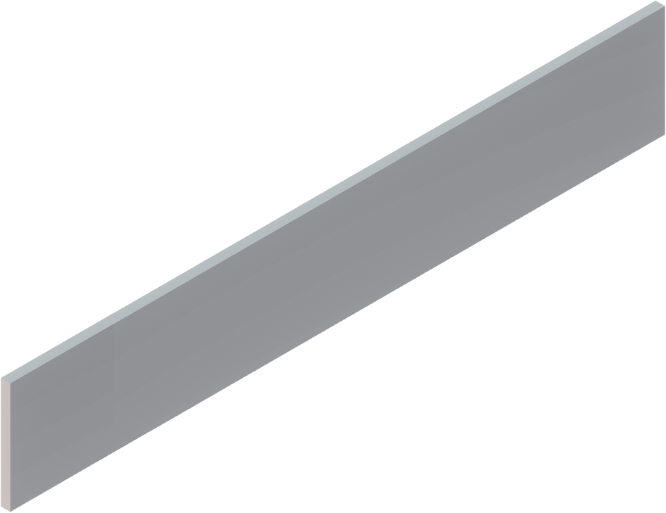 Trennplatte/LED zu Ganzglasvordach Alu Flach 35 x 3 mm EN-AW 6060 AlMgSi0.5 - INOXTECH-Handlauf-/Geländer-System