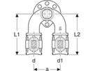 Doppelanschlusswinkel 90° 20mm-1/2"-25mm 620.832.00.1 - Geberit FlowFit-Rohre/Formstücke