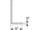 Montagewinkel Lang 12 x 5,5 x 5cm 461.140.00.1 - Geberit-GIS