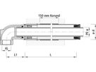 PE-Mauerdurchführung, Winkel 7010 d 50mm - 1 1/2" - Hawle Steckfittinge
