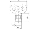 Lufthahnenschlüssel Vierkant 5 mm 2 400 0500 05 - Hummel Programm