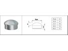 Rohrkappe halbrund für Rohr DN 33.7 mm abgeflacht, Widerhak, C.st.guss geschl, H10 - INOXTECH-Handlauf-/Geländer-System