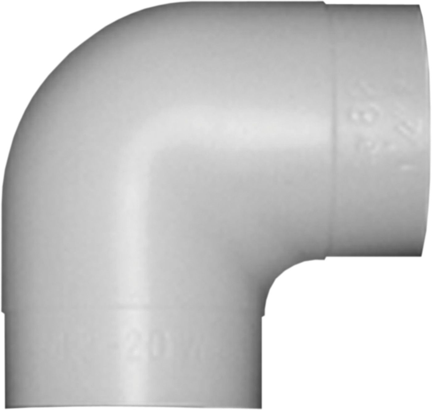 PVC-Bogen 90° S Dämmstärke 20 mm d 70 mm - PVC-Folie