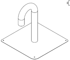 Kabeldurchführung 300 mm 42.6mm - Cr-Ni Spenglereihalbfabrikate