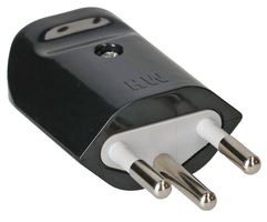 Stecker T12 schwarz offen L+N+PE, 250V, 10A - Elektrozubehör