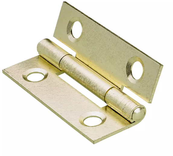Hettich Scharnier messing matt, 38 x 25 x 1mm, à 2 Stk - Diverse Möbelbeschläge und Zubehör