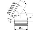 Bogen gepresst 60° 250mm BU-V - Spiralfalzrohre und Zubehör System Safe