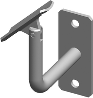Geschw. Wandkonsole eck. vert. bewegl. HI. 33.7 mm Stab 12 mm geschl. 1.4301 - INOXTECH-Handlauf-/Geländer-System