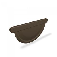 PREFA Rinnenendboden 250 mm P.10 Braun - PREFA Dachentwässerungssysteme