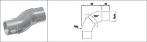 Rohrbogen in Mitte 360° drehbar 33.7 mm geschliffen 126805 - INOXTECH-Handlauf-/Geländer-System