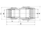 Kupplung reduziert 7110 d 32/25mm - Plasson-Klemmfittinge
