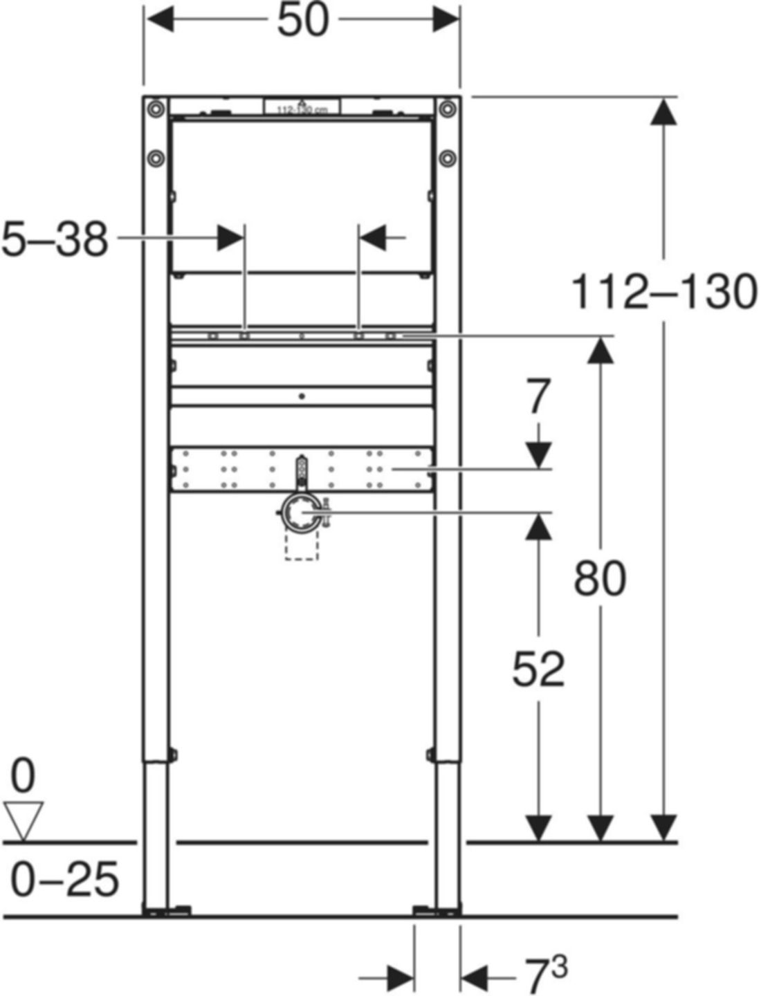 Waschtisch-Element für UP-Wandarmatur 111.802.00.2 Typ 130,Brandschutz El90 - Geberit-Duofix