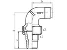 Winkelverschr. 101 S 1" flachd. 770 101 106 - GF schw. Tempergussfittings