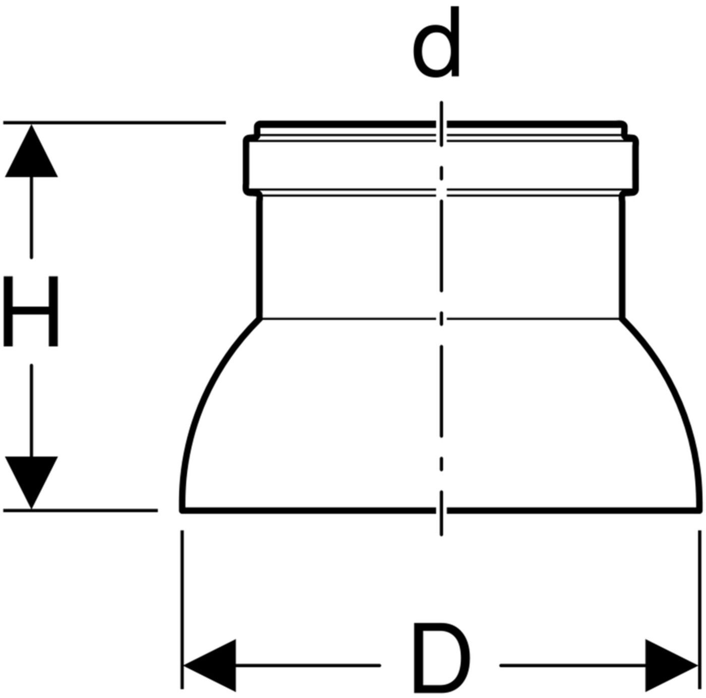 Dunstrohr-Abdeckung 63mm 364.989.16.2 - Geberit-PE-Formstücke