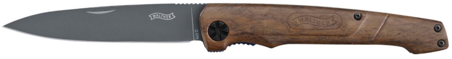 WALTHER Messer BWK 1 217mm, 95g, Blue Wood Knife Art. 5.0829 - Heften, Schneiden