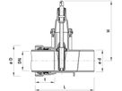 Spitzend/Muffen-Schieber ohne 4028 Schweissraupe BLS DN 200 - Hawle Armaturen