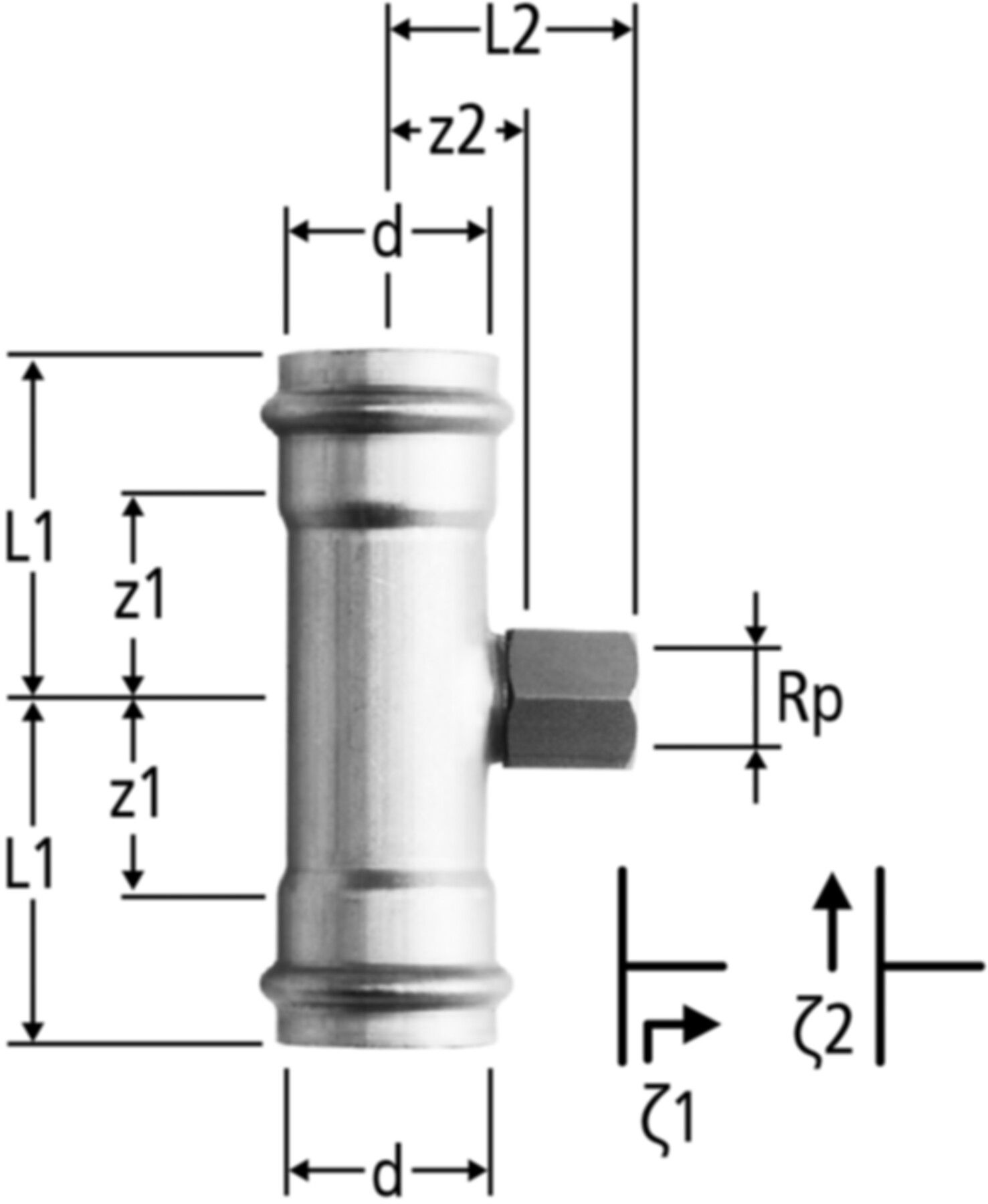 T-Stücke NUSSBAUM Optipress-Aquaplus