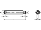 Gew Stifte I-6kt Zapfen INOX A2 BN619 M10x25 - Bossard Schrauben