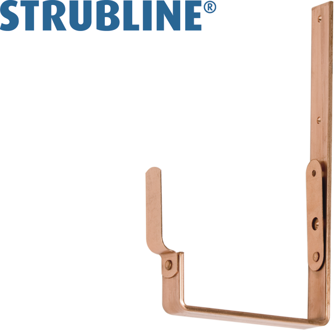 Rinnenhaken eckig 27/5 200 mm 115 "Strubline" - Kupfer Spenglereihalbfabrikate