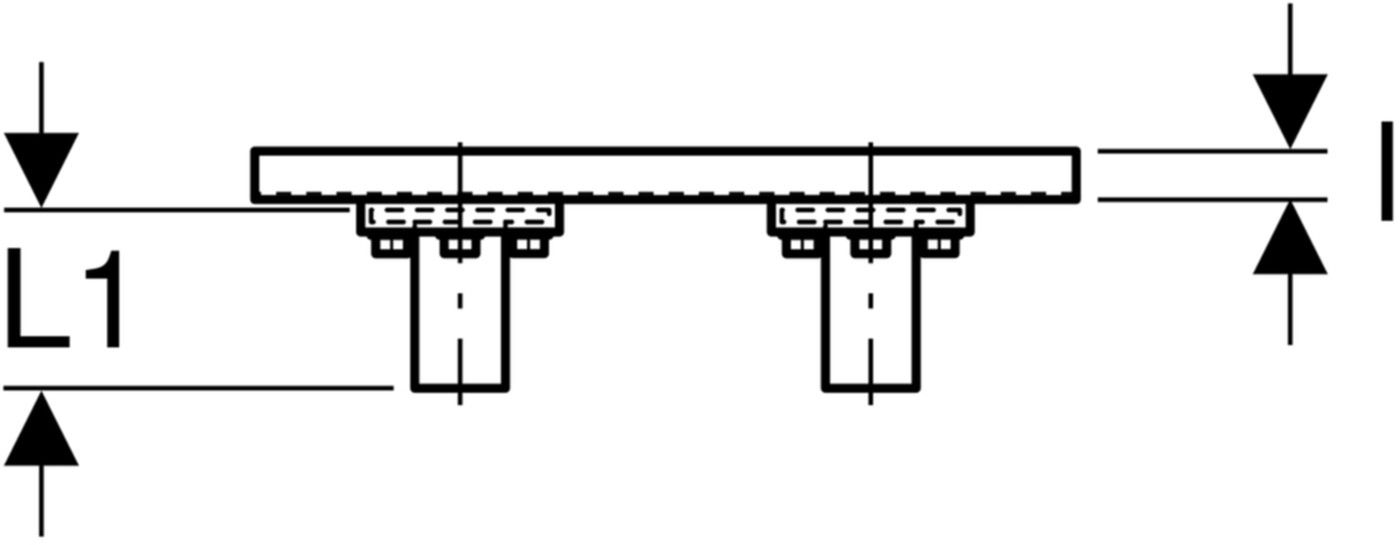 Anschlusswinkel 90° zweifach 100mm 1/2"- MF1/2" mit Aussengewinde 632.863.00.2 - Geberit-Push Fit-Formstücke