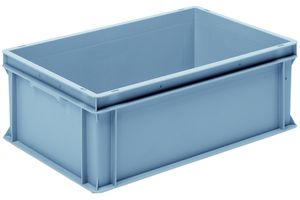 Rako-Behälter, mit Muschelgriff, grau 600x400x220 mm 43 Lt - Utz Behälter