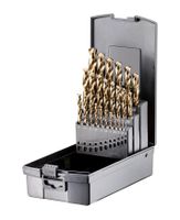 FORTEC Spiralbohrer Satz DIN 338, 25-tlg. Ø1.0-13.0 x 0.5mm, HSSE-Co5, Typ VA - Bohren