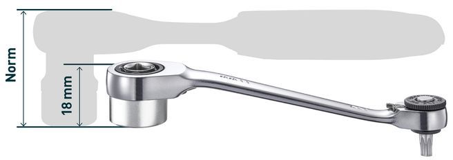 TECHNOCRAFT Steckschlüsselsatz, 31-tlg "SLIM" 1/4" , im Kunststoffkoffer - Steck- und Drehmomentschlüssel