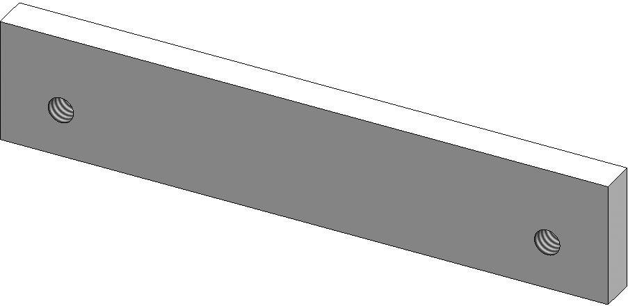 Stossverbinder aus Aluminium AIMgSi1 100 x 20 x 6 mm - INOXTECH-Handlauf-/Geländer-System