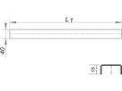 Abdeckungen Aqua SwissLine Standard 1000mm Edelstahl, für Bodenbeläge ab 1mm 6-ADA100 - SCHACO Entwässerungstechnik