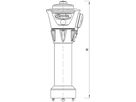 Oberteil H4-HV INOX N531, runder Übergangsflansch Storzdeckel Typ 2, rubinrot - Hawle Hydranten