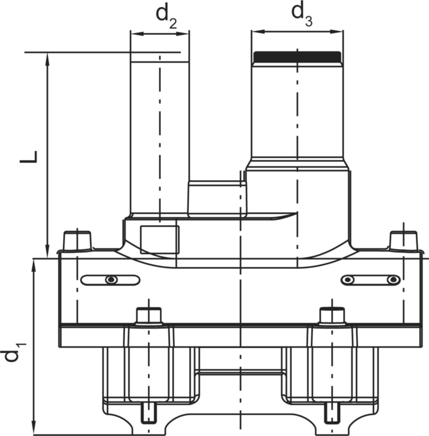 Druckanbohrarmatur DAP (Karton à 12 Stk.) d 110/50mm 615 606 - Frialen Elektroschweissfittinge