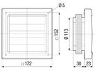 Verschlussklappe DN 120 AP 120 zur Entlüftung Kunststoff - Ventilatoren