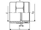 Übergangs-Muffen IG 50 mm - 11/2" 721 910 210 - GF Hart PVC-U Formstücke